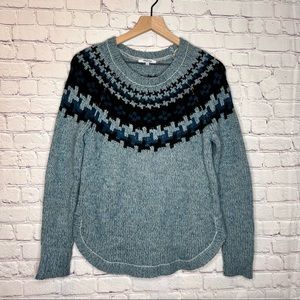 Madewell blue fair isle sweater
